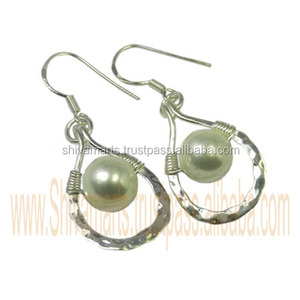 925 <b>Sterling</b> <b>Silver</b> Drop <b>Earrings</b> Real <b>Pearl</b> Gemstone New Fashion Classic Style Jewelry Wedding Engagement Girls Fashion Gift - Product Image 2