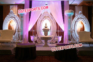 กรอบทรงกลมสำหรับงานแต่งงาน,แผงฉากหลังทรงรีสีทองสำหรับงานแต่งงาน - Product Image 4