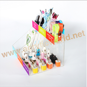 ชั้นวางแสดงอะคริลิคอุปกรณ์โทรศัพท์มือถือ/แสดงประจุ/แสดงสาย USB อะคริลิก - Product Image 4