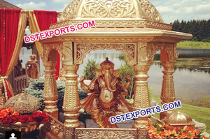 Elegante boda Radha Krishan Mandap boda fibra plata Pilar Mandap boda hindú fibra Pilar Mandap Australia venta al por mayor - Product Image 2