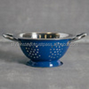 Passoire Cuisine Vidange Passoire Panier De Lavage Passoire Couleur Rouge Acier Inoxydable Micro-perforé Acier Inoxydable - Product Image 3