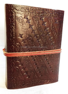 สมุดบันทึกประจำวันหนังแท้ลายนูนทำด้วยมือขนาด B5ขนาดสำหรับเขียนเป็นของขวัญ - Product Image 3