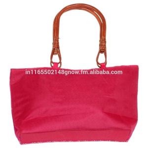 Soie Séquence Manche En Bois Sac À Main BG-2 - Product Image 3