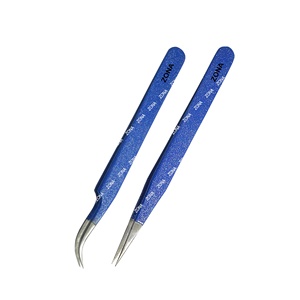 Pince à épiler d'extension de cils à paillettes bleu clair - Product Image 3