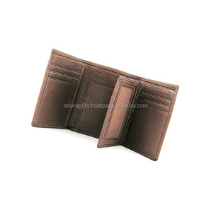 Portefeuille mince à trois volets pour hommes avec rabat à fenêtre pour carte d'identité - Product Image 1