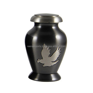 <b>Memorial</b> <b>Keepsake</b> Urns Latest Design 4 Pieces Funeral Supplier Blue Color Good Quality Metal Cremation Urns for Home Decoration - Product Image 4