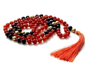 Bohemian 108 Mala Beads <b>Necklace</b> High-Grade Handcrafted Red <b>Onyx</b> Spiritual Yoga Gemstone Jewelry Buddhism Parties Gifts - Product Image 2