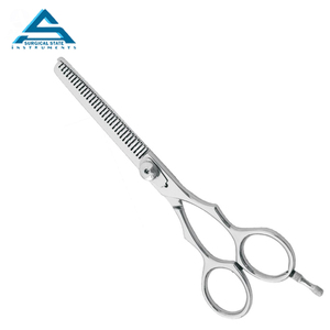 กรรไกรตัดผมสเตนเลส J2ที่มีด้ามจับพลาสติกและใบมีดหยักสำหรับช่างตัดผม - Product Image 6