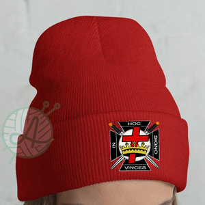 Gorro de invierno de punto de algodón y lana 100% para adultos, diseños a cuadros con letras Argyle bordadas personalizables para uso comercial deportivo - Product Image 2