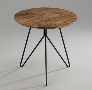 Table basse ronde en bois pour salon, design moderne - Product Image 3