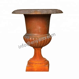 Pots de plantes Vintage en fer forgé, pot de grande taille pour jardin, vente en gros - Product Image 3