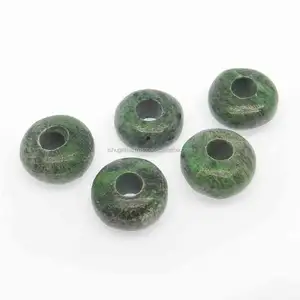 Maw-Cuentas de piedras preciosas sueltas, naturales, Sit, Smooth, agujero grande, 14x8x4,5mm, redondas - Product Image 1