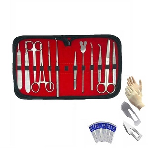 34 Stuks Geavanceerde Lab Anatomie Medische Student Dissectie <span class=keywords><strong>Kit</strong></span> Set Van 12 Gereedschappen- (20) Blades Chirurgie <span class=keywords><strong>Kit</strong></span>