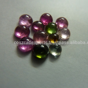 Cabujones redondos de turmalina natural de 7mm, colgantes y dijes de colores mezclados para hacer joyas, hallazgos y componentes - Product Image 1