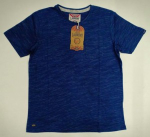 T-shirts décontractés à manches courtes et col en O pour hommes, tricotés en coton teint à séchage rapide et écologiques, Bangladesh Stocklot - Product Image 1