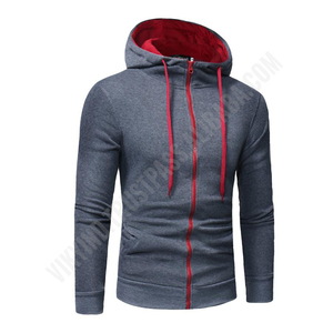 Sudadera con cremallera y logotipo personalizado para hombre, ropa con capucha masculina de diseño novedoso, hecha en paquistaní, de alta calidad - Product Image 2