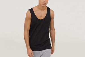 OEM al por mayor de encargo de los hombres sin mangas de gimnasio camiseta sin mangas de talla grande esencial de entrenamiento de poliéster ropa deportiva bordado de corte Fitness Tops - Product Image 2