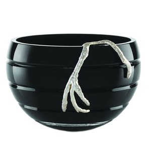 Bol en aluminium de forme ronde, finition noire, pour servir des fruits et des légumes, décoration de luxe pour la maison, bol japonais - Product Image 1