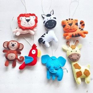 <strong>Felt</strong> Woodland <strong>Animals</strong> Stuffed <strong>Felt</strong> <strong>Animal</strong> Ornaments for Baby Toy Room Decoration - Product Image 6