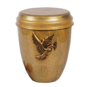 Urne funéraire européenne en fer pour adulte, en laiton, religieuse, grande, bon marché, en métal, pour cendres - Product Image 1