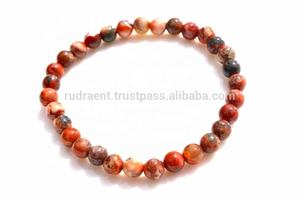 Pulsera Unisex de Ágata de Fuego y Piedra Preciosa de Ópalo, Pulsera de Cuentas Redondas para Estilo Bohemio Religioso para Regalo de Aniversario de Fiesta de Boda - Product Image 6