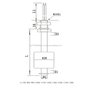 Interruptor de flotador de nivel de tanque de agua de acero inoxidable M10 * 180mm al por mayor 12V 24V 48V 100V para aplicaciones líquidas - Product Image 2