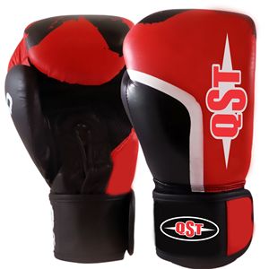 QST International Guantes de boxeo cómodos ajustables Correa de cierre de lazo de cuero sintético transpirable para entrenamiento Flexible - Product Image 3