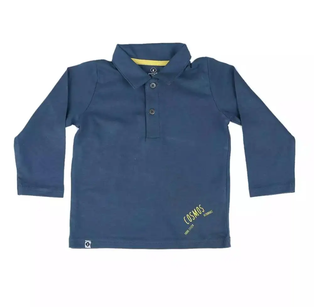 Tùy Chỉnh Logo Polo-Áo Sơ Mi Cho Trẻ Em Boy 100% Cotton Polo-Shirts Chàng Trai Đồng Bằng Cô Gái Trẻ Em Dài Tay Áo T Shirt Bộ Sưu Tập Từ Bangladesh