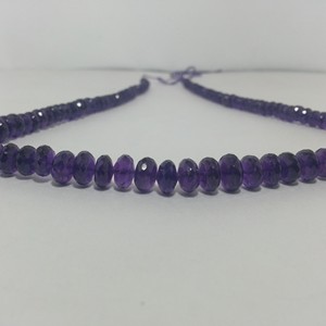 ลูกปัดพลอยอะเมทิสต์แอฟริกันธรรมชาติขนาด6มม. 8มม. - Product Image 1