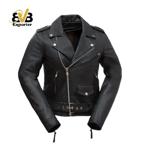 Vestes de motard en cuir véritable de vache, classiques, personnalisées de haute qualité, vestes en cuir, de marque personnalisées - Product Image 1