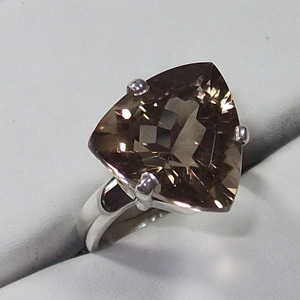 Anillos de cuarzo ahumado, joyería de plata de ley 925, anillos de moda al por mayor - Product Image 5