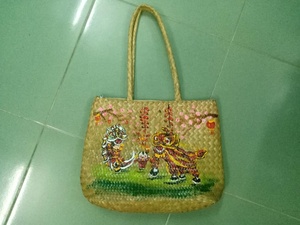 Sac femme jonc de mer vietnamien pour sac de plage d'été souvenir prêt à expédier (Ms.Sandy 84587176063 WS) - Product Image 4