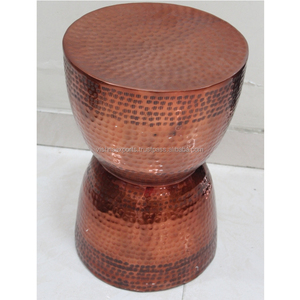 Modern Antique Style Hammered Metal Stool <b>Chairs</b> Copper <b>Aluminium</b> Home Living Room Furniture Coffee <b>Tables</b> Included for Office - Product Image 2