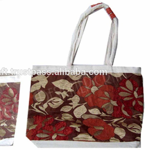 Wholesale Square Women's Bag Fashion <b>Handbag</b> Women <b>Handbags</b> Cotton Canvas Handloom Fabric Beach Bags - Product Image 1