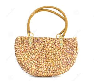 Bolso de jacinto de agua hecho a mano respetuoso con el medio ambiente bordado Color sólido estilo bohemio personalizable duradero ligero al por mayor para - Product Image 6