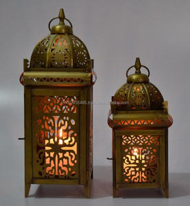 Antique Iron Handcrafted <b>Pillar</b> <b>Candle</b> Holder with Intricate Filigree Details Home Decor 15X15X25 CM IHA IHACA038 - Product Image 3