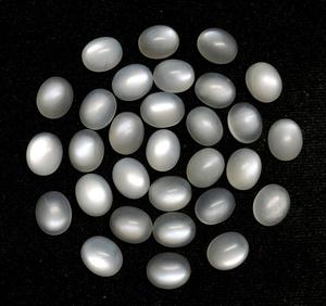 Alta calidad 10x14mm piedra lunar blanca Natural cabujón ovalado suelto AAA grado IGI certificado piedras preciosas calibradas con tratamiento térmico - Product Image 5