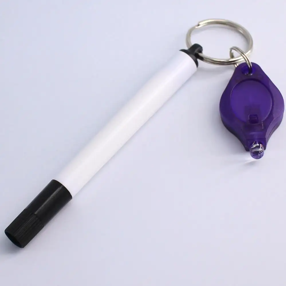 New designed mini security invisible ink uv marker pen with LED torch