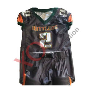 American Football Uniforms with Breathable Tackle <b>Twill</b> Jerseys Embroidered Integrated Pants for Plus Size Players - Product Image 1