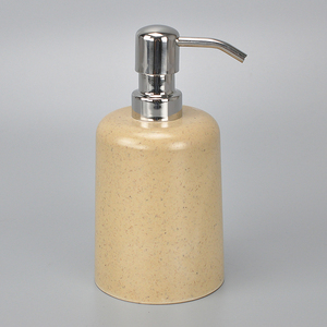 Bamboo <b>Powder</b> Eco-Friendly Round Cylinder Soap Dispenser for Bathroom Supplies - Product Image 3