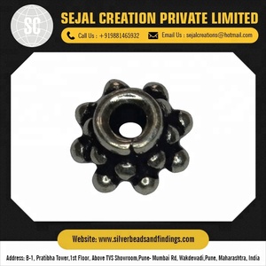 Gorro de cuentas de plata con diseño redondo único al por mayor, accesorio de joyería elegante - Product Image 3