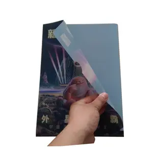 A4 custom 3D lenticular printing l shape file folder with pocket