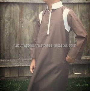 THOBE Vêtement ethnique modeste du Moyen-Orient pour hommes Viscose Toutes tailles Robe Abaya à manches longues Style Dubaï - Product Image 3