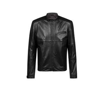 Chaqueta de cuero para hombre, chaqueta personalizada con bolsillo superior - Product Image 1