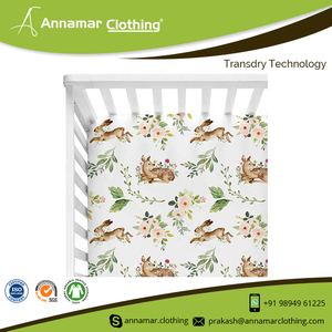 New Design Waterproof 100% Organic Cotton Baby Crib Sheet - Product Image 3