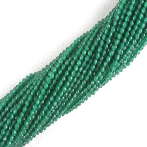 12.5 pouces de Long Onyx vert naturel Micro perles rondelles à facettes pour la fabrication de bijoux Bracelet collier - Product Image 6