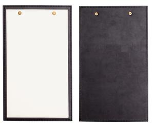 Recién llegado, cubierta de menú A4 personalizada, equipo de cocina de cuero portátil con logotipo en relieve para hoteles y restaurantes - Product Image 1