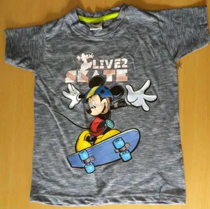 OEM Kids Printed T-shirt HALF SLEEVEカスタマイズされた子供ファッションクルーネック竹オーガニックコットンtシャツOEMデザインオンラインショッピング