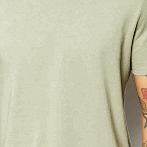 T-shirt manches courtes pour homme, col ras du cou, coupe droite, couleur olive, décontracté et confortable, vente en gros au Bangladesh, - Product Image 6