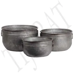 Mạ Kẽm PLANTER Cho Trang Chủ & Vườn Kim Loại Vườn Bình Kim Loại Mạ Kẽm PLANTER / PLANTER Xô